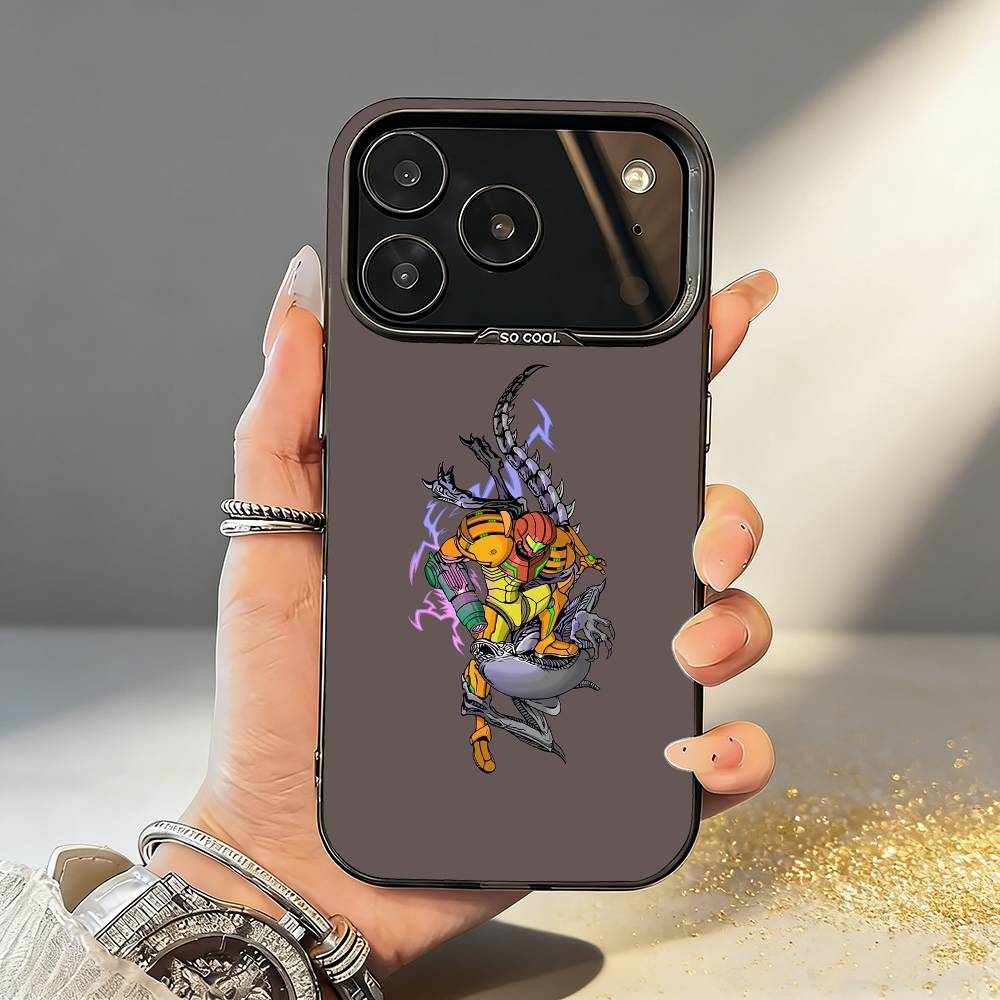 

Game M-Metroid D-Dread Phone Case For iPhone17,16,15,14,13,12,11,Pro,MAX White Matte Shockproof Cover iPhone13PROMAX