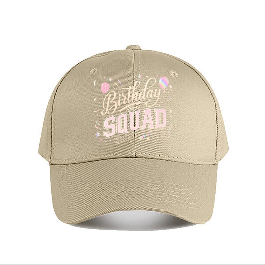 Glitter Party Crew Birthday Typograp Baseball Cap Fashion Outdoor Sports Sunhat Unisex Snapback Cap Womens