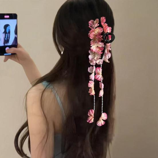 Women Hair Claw Artificial Flower Clip Back Head Decor Hair Shower Hair Clip Hair Styling Tool