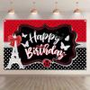 2D Marienkäfer Paris-Thema Geburtstag Hintergrund für Kinder Fotoshooting