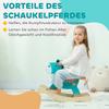Animale Dondolo Asinello Giocattolo Dondolo per Bambini con Maniglie Dondolo Sedile Dondolo 59 x 27 x 43 cm Verde Acqua