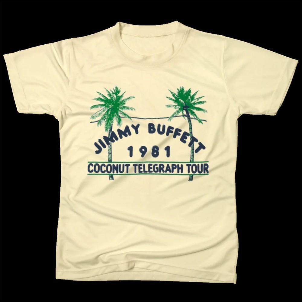 New We miss you Jimmy Buffett Tour 1981 T Shirt 20D1228 Unisex T-Shirt M