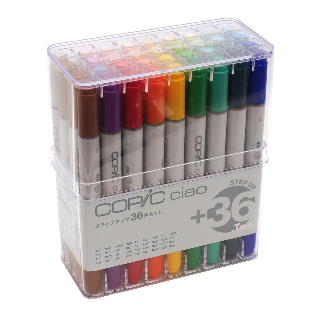 Too Copic Ciao Step Up Multicolor Illustration Marker Pens 36-Color Set, Markers,