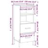 VidaXL Buffet Blanc brillant 34,5x34x90 cm Bois d'ingénierie 828678