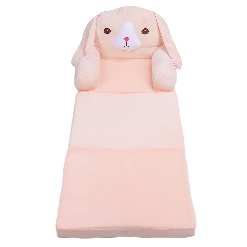 Foldable Kids Sofa Pink Dog Sponge Pull Out Kids Couch Soft Children Flip Open Sofa Bed for Home Hotel Kindergarten 3