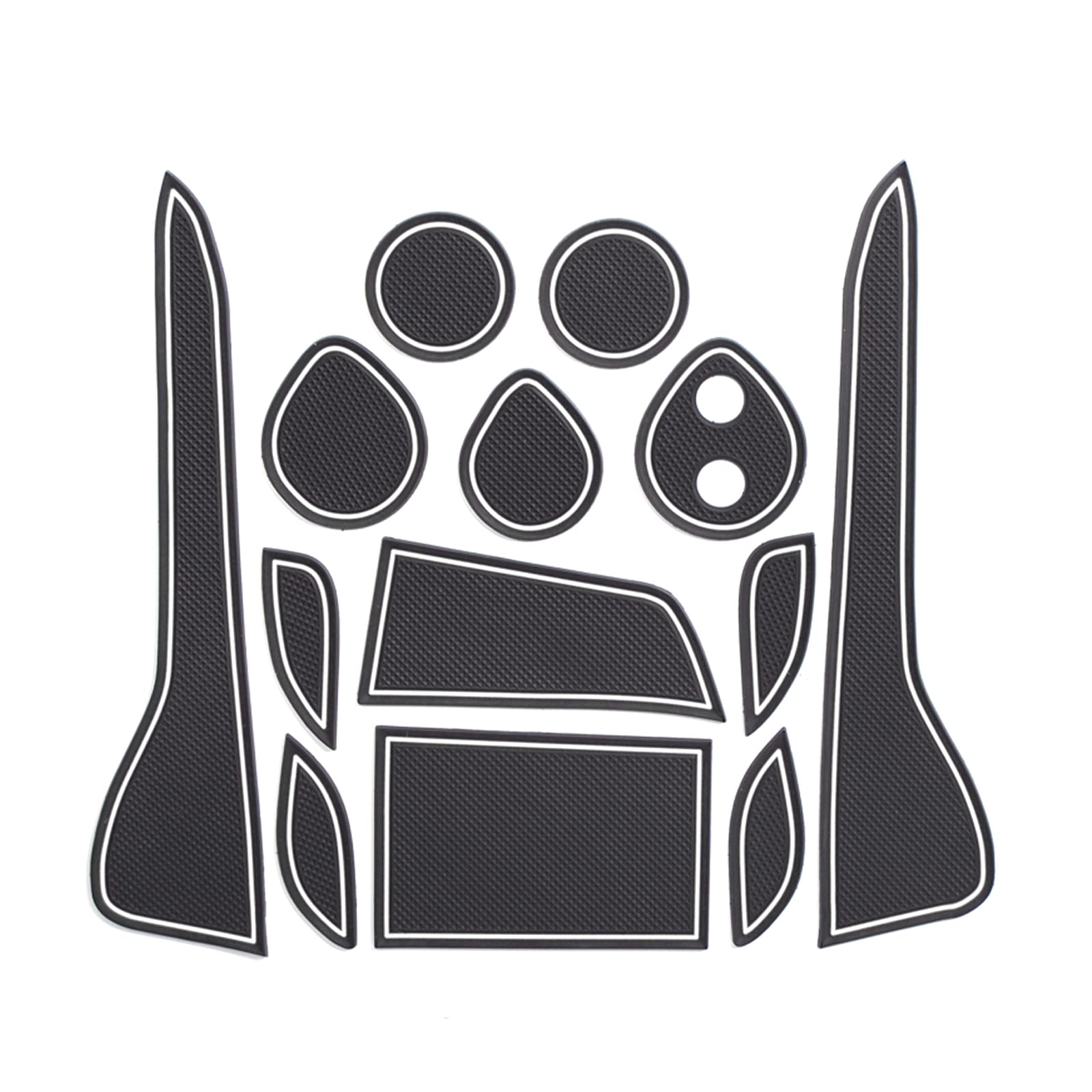 

Toyota Тип 1-го поколения CHR Резиновый коврик Эксклюзивный коврик в дверной карман Резиновый коврик Резиновый шумоизоляционный Подстаканник Тюнинг интерьера Резиновый коврик белый