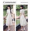 Elegant Embroidered Short Sleeve Midi Dress