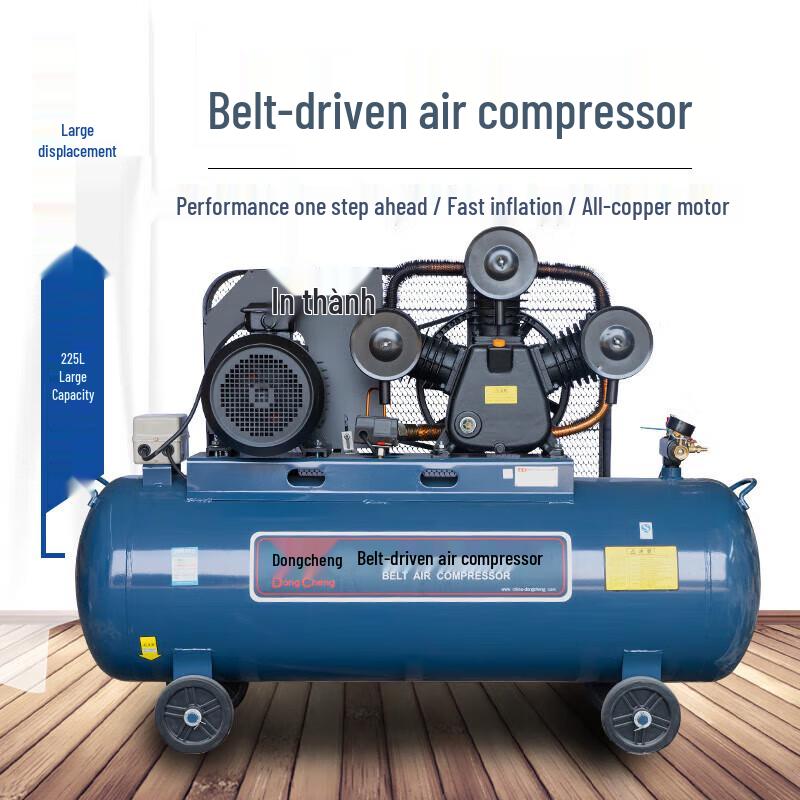 Dongcheng Belt-Driven Air Compressor CN Plug (adapter Included)