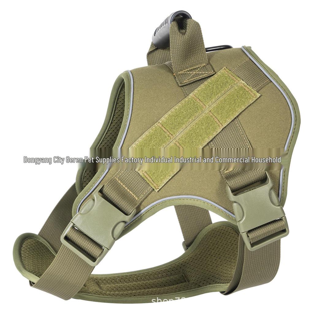 Oxford Cloth Tactical Vest for Medium to Large Dogs - Wear-resistant, Explosion-proof, Reinforced D-ring for Outdoor Training.