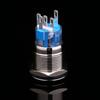 12V Auto Power Angel Eye Metal Push Button Blue LED Light Toggle Switch 19mm AP