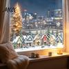 Transparent PVC Stickers Christmas Static Window Clings, Glass Stickers, Xmas Winter Snowflake Decals Decorative Sheets for Home Store Holiday
