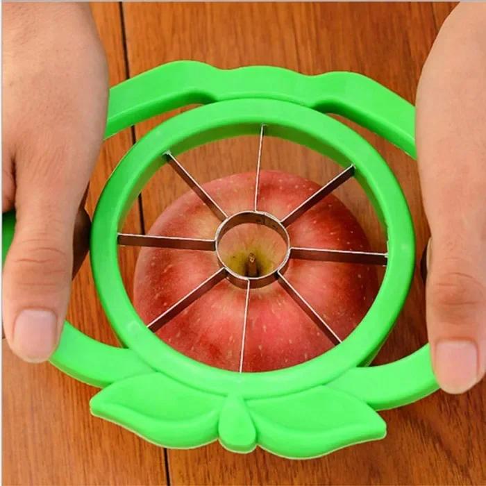 Kitchen Cutting Tool with Handle, Apple Cutter, Multifunctional Stainless Steel Core Fruit Slicer