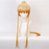 75cm Anime Demon Slayer Orange Long Cosplay Wig Synthetic Hair Halloween Party Wigs Cosplay Costumes Accessories