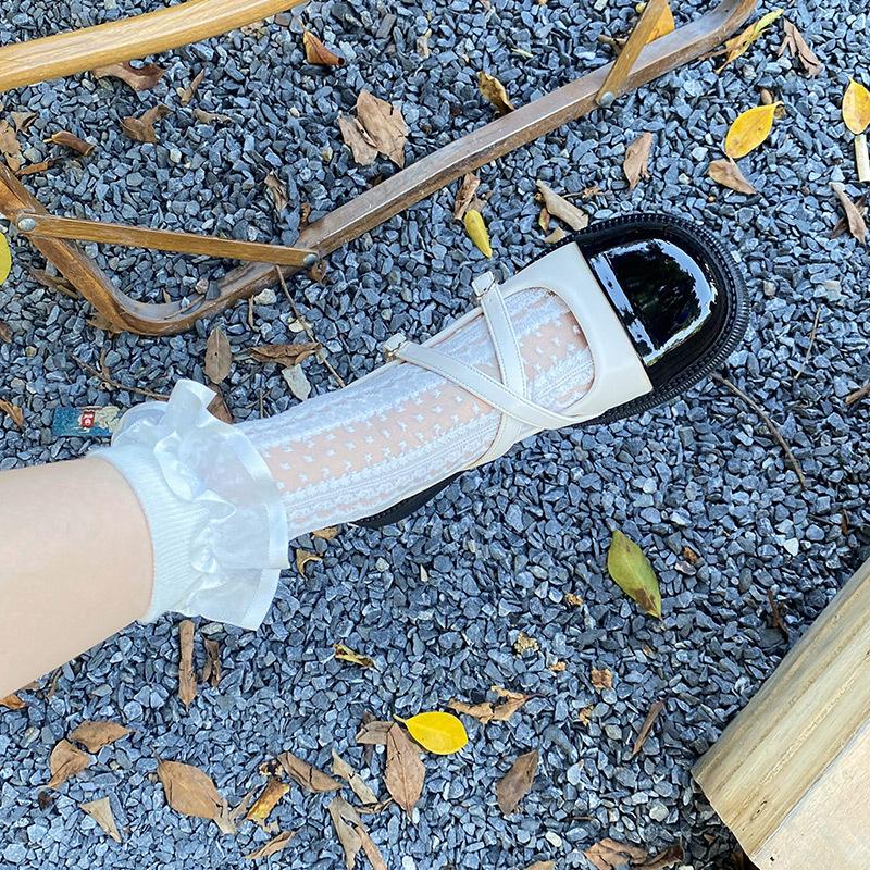 Fashion Shoes Clogs Platform Women's Heels Round Toe Female Footwear Casual Sneaker Mixed Colors Oxfords Creepers Nurse Retro On Heels D