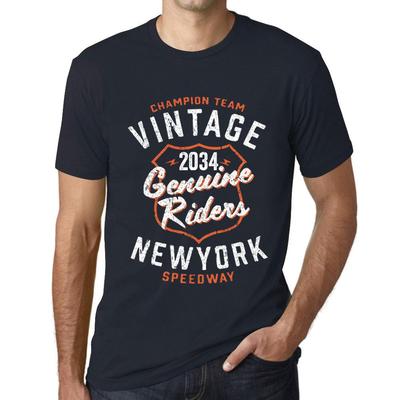 Men’s Vintage Tee Shirt Graphic T Shirt Genuine Riders 2034 Navy