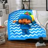 Pocoyo Theme Printed Blanket - Perfect for Couch, Bed, Travel & Outdoor Use | Machine Washable, Cozy & Durable.
