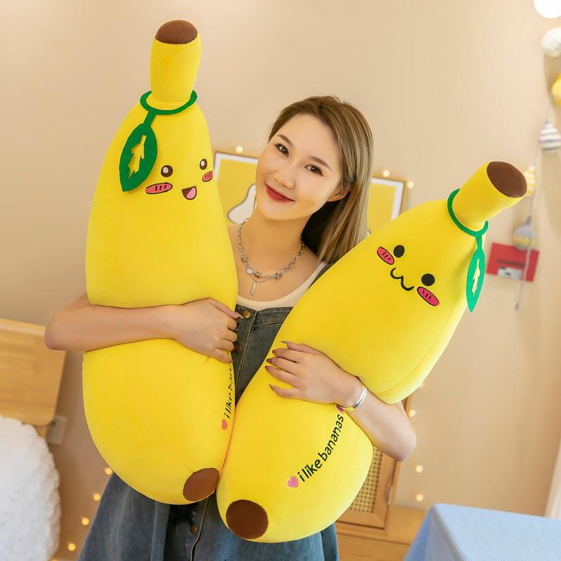 50Cm Fruit Soft Plushies Pillow Large Realistic Banana Pillow With Stretch Crystal Cotton Plush New Year Valentine'S Day Gift