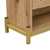 Modern Shoe Rack In Wood Look – 4-Door Shoe Cabinet – Space-Saving Shoe Cabinet for Entrance Area, Hallway or Hallway – Sturdy and Stylish
