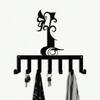 Iron Wall Hook Rack 7 Hooks Letter L Shape Key Holder for Hallway Bedroom Entryway Durable Housewarming Gift