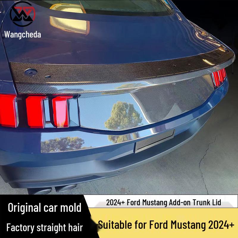 2024+ Ford Mustang Carbon Fiber Trunk Spoiler and Rear Diffuser