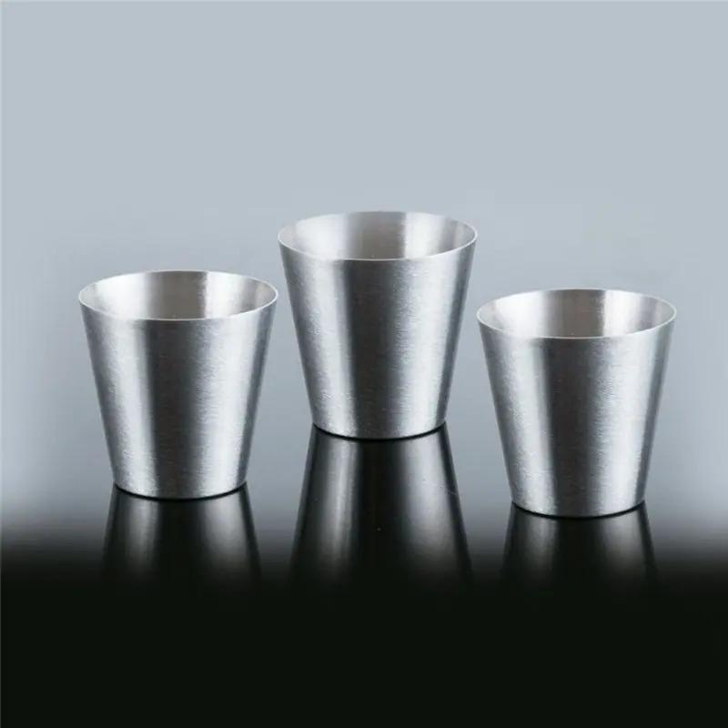 4Pcs/set 2set 70ml Outdoor Practical Travel Stainless Steel Cups Mini Set Glasses For Whisky Wine With Case Portable Drinkware 30/70ml
