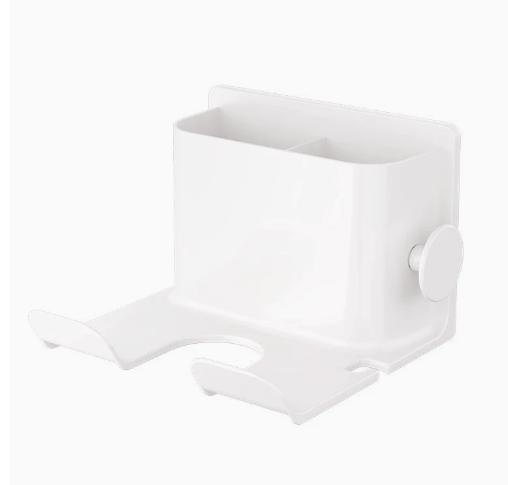 Wall Mount Hair Dryer Holder No Drilling Bathroom Storage Rack One Size