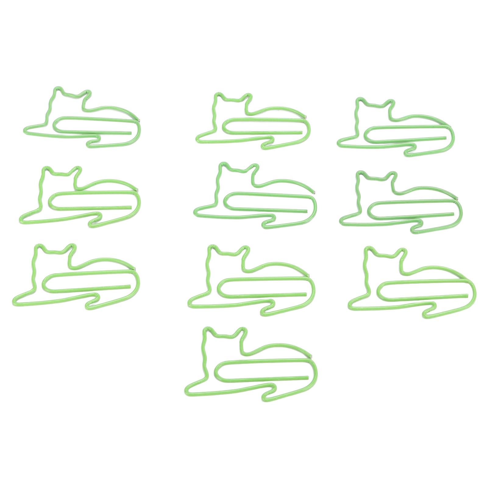 100 шт. Фигурные скрепки для бумаги, форма синего кота, металлические, портативные, процесс гальванического покрытия, офисные скрепки для классификации файлов