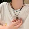 Peace Buckle Pendant Necklace Vintage Clavicle Chain Necklace Fashion Jewelry