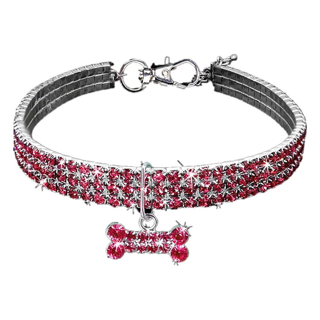 Pet Dog Bling Rhinestone Necklace Collar Fancy Necklace For Puppy Dog Collars