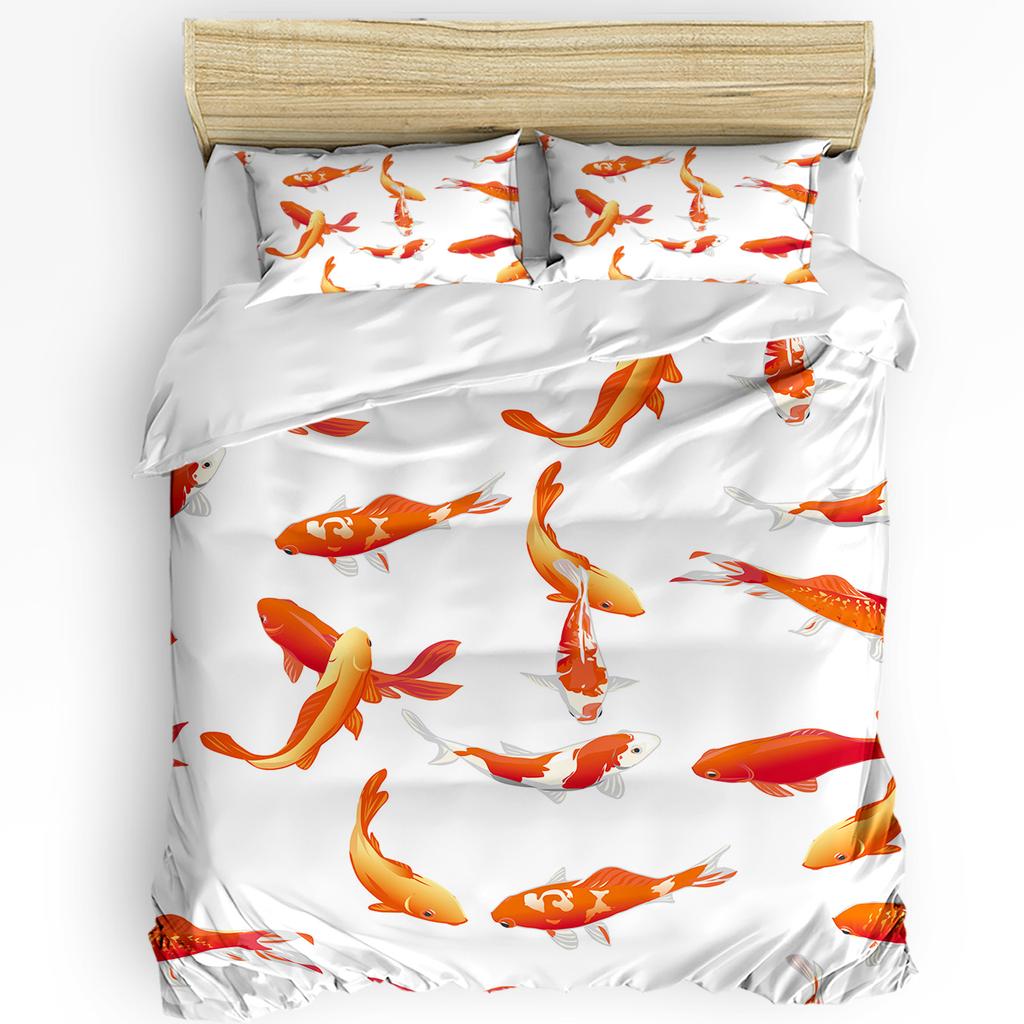 Animal Green Fish Duvet Cover Bed Bedding Set For Double Home Textile Quilt Cover Pillowcases Bedroom Bedding Set (No Sheet)