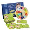 Orologi Giocattolo in Legno Montessori Apprendimento del Tempo Ausili Didattici Cognizione del Tempo Abbinamento Giocattoli Educativi Precoci per Bambini Regali per Bambini