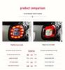 LED Taillight Assembly with Running Horse Brake Light for 15-18 Mercedes-Benz Smart