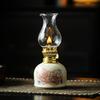 Vintage Blue and White Ceramic Lamp Suitable for Home Desktop Decorative Lighting Altar Ceramic Lamp Stand Candle Holder