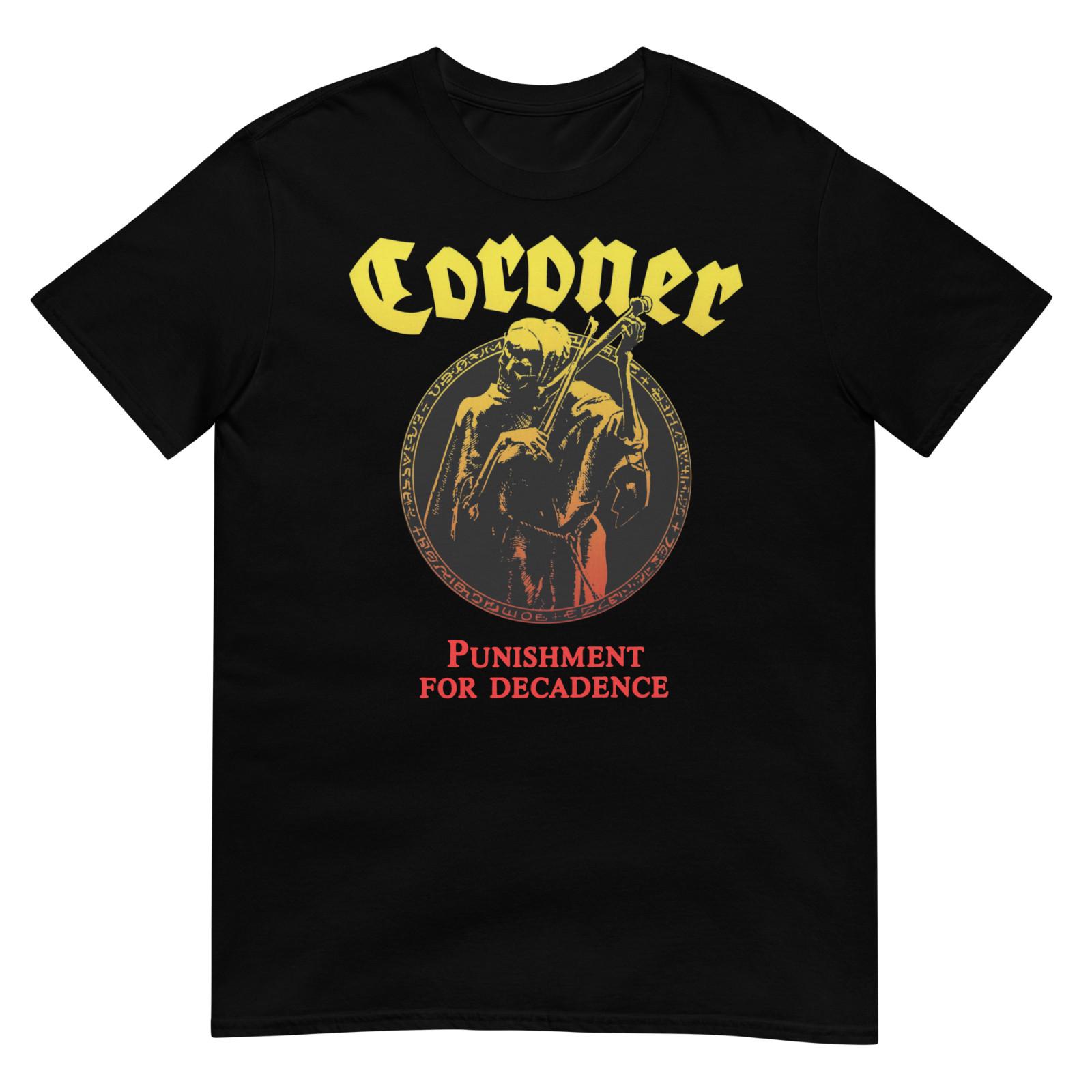 CORONER Punishment For Decadence (One Sided) T-SHIRT S разноцветный