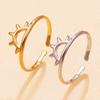 Adjustable 18K Gold Sunrise Stainless Steel Ring