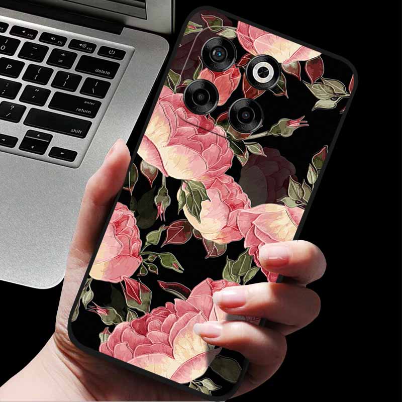 For ZTE Blade V70/Axon 70 3D Relief Flower Emboss Soft Silicone Back Cover For ZTE Nubia V70 Relief Emboss Case ZTE Blade V70 70