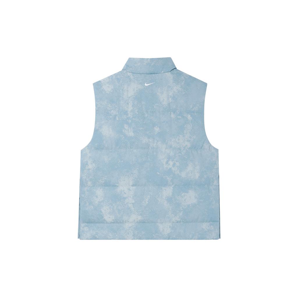 Nike Colete Elegante Jacquard Quente Resistente à Água Basquetebol Colete Masculino Azul-Denim-Verde Branco HF7721-464