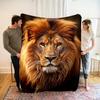 Majestic Lion Flannel Blanket,Soft Rustic Style All-Season Throw for Sofa,Bed, Office & Travel, Machine Washable Cozy Home Decor