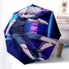 1pc Killua Inspired Automatic Folding Umbrella Portable 3-Fold Design with Iron Frame, Perfect for Outdoor Use, Festive Gifts, Travel, Daily Use, Suit