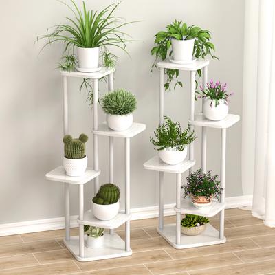 Pflanzenständer und Blumenständer Holzregal 5/6/8 Ebenen Ausstellungsständer Aufbewahrungsregal Topfständer Organizer Regale Gartendekoration