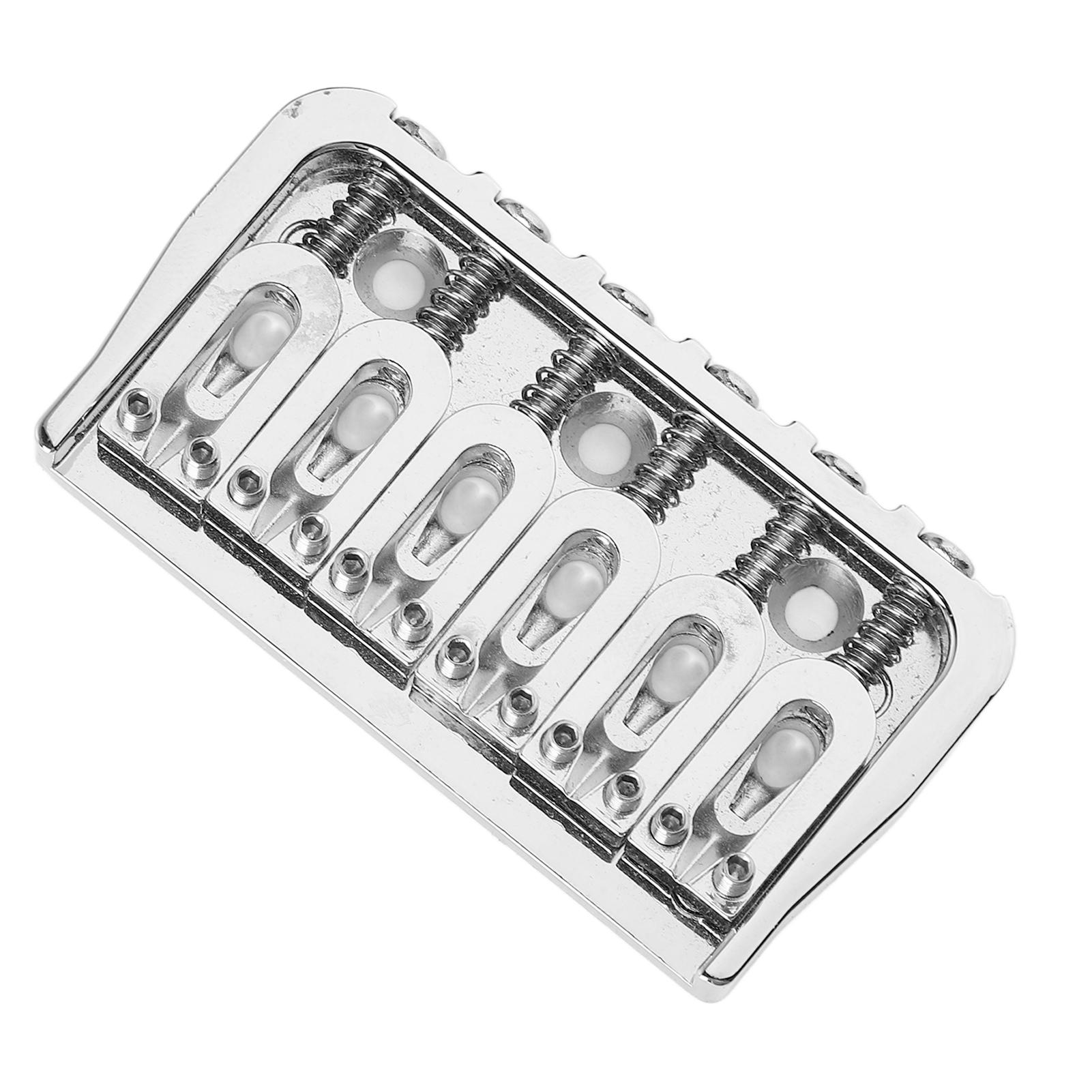 

Fixed Guitar Bridge Brass Chrome Guitar Bridge Replacement Tool Accessories for Instrument Maintenance