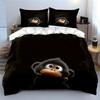 The Little Monkey Holding Its Head Print Bedding Set 1 Duvet Cover 2 Pillowcases For Adult And Children Luxury Gift Full Size