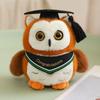 Soft Cozy Stuffed Animal Toy 16cm Size Graduate Plush Dolls Kawaii Owl Plush Toy  Graduation Gift