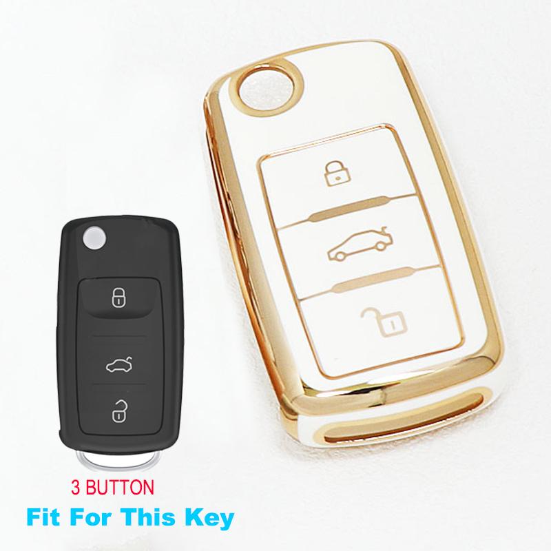 Fashion Tpu Car Key Case Full Cover Protection Shell Bag For Vw Volkswagen Polo Tiguan Passat Golf Jetta Lavida Skoda Octavia
