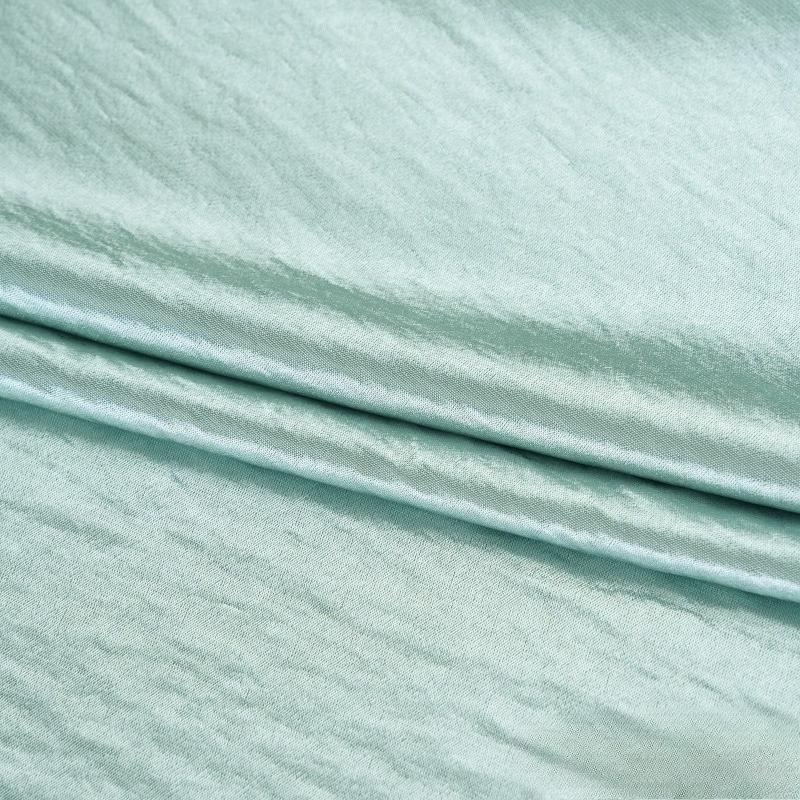 Chinese Style Lustrous Acetic Acid Gold Lustrous Satin Fabric Water Light Satin Natural Pleated Texture Drape Fabric Textile