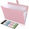 SKYDUE Expanding File Organizer with 8 Pockets, Accordion File Folders with Labels, Portable Document Paper Bill Receipt Organizer, Home College