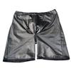 Herren Faux Leder Wetlook Offene Po Shorts Dehnbar Nachtwäsche Unterwäsche Slips Clubwear Gay Rollenspiel Nachtwäsche Pyjama