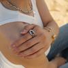 2025 New product trend Internet celebrity INS wind design 18k gold-plated stainless steel open ball bracelet wholesale