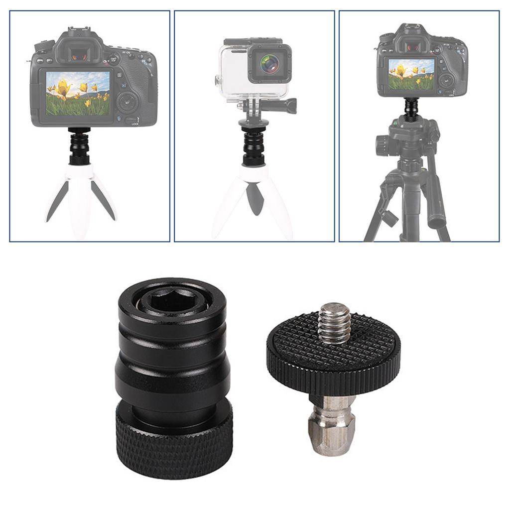 Quick Release Small Ball Head Magic Arm Monitor Connection Mini Ballhead Camera Camcorder 1/4 Screw Hole Removable