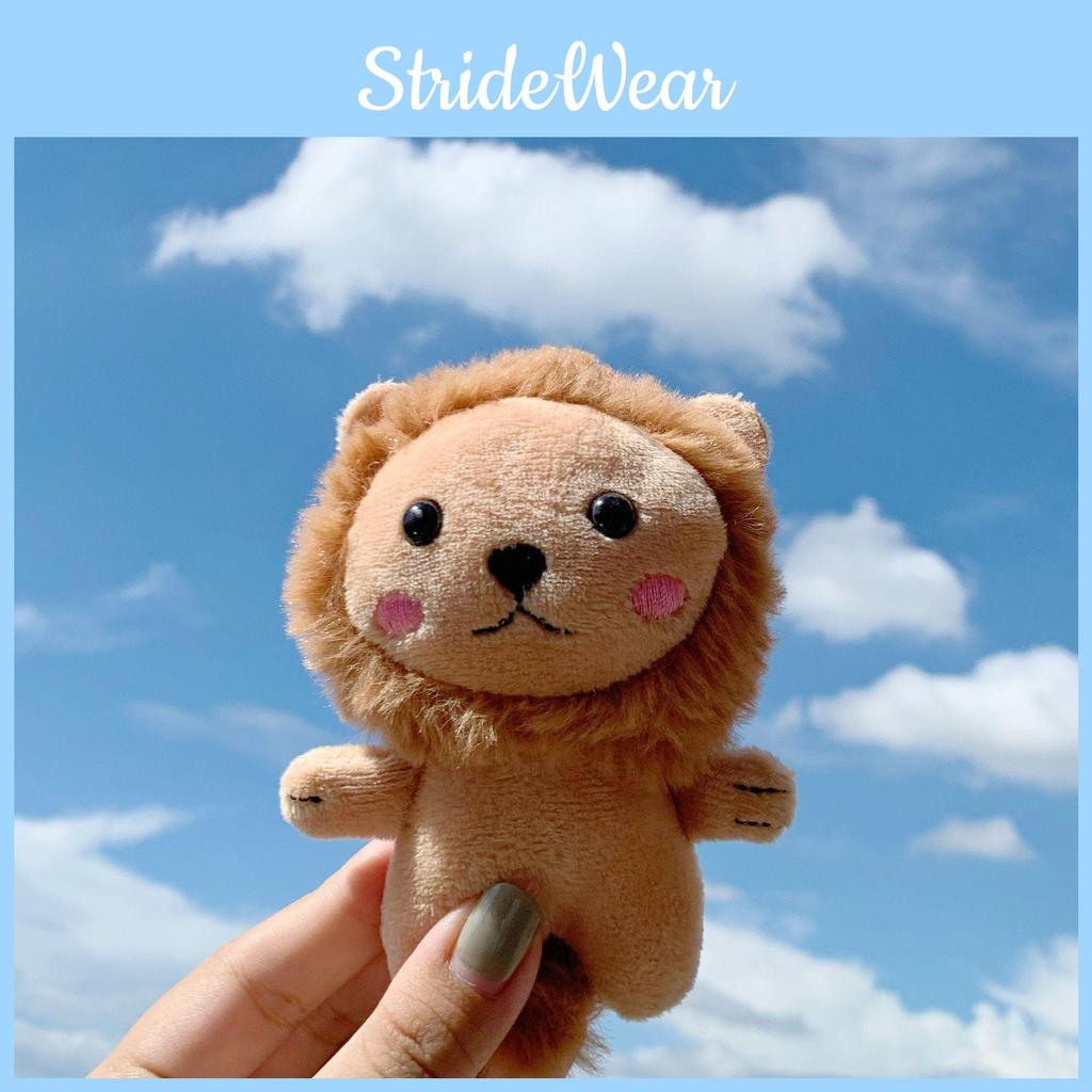 Adorable Shy Lion Plush Keychain Cute Animal Bag Charm Soft Toy For Backpack